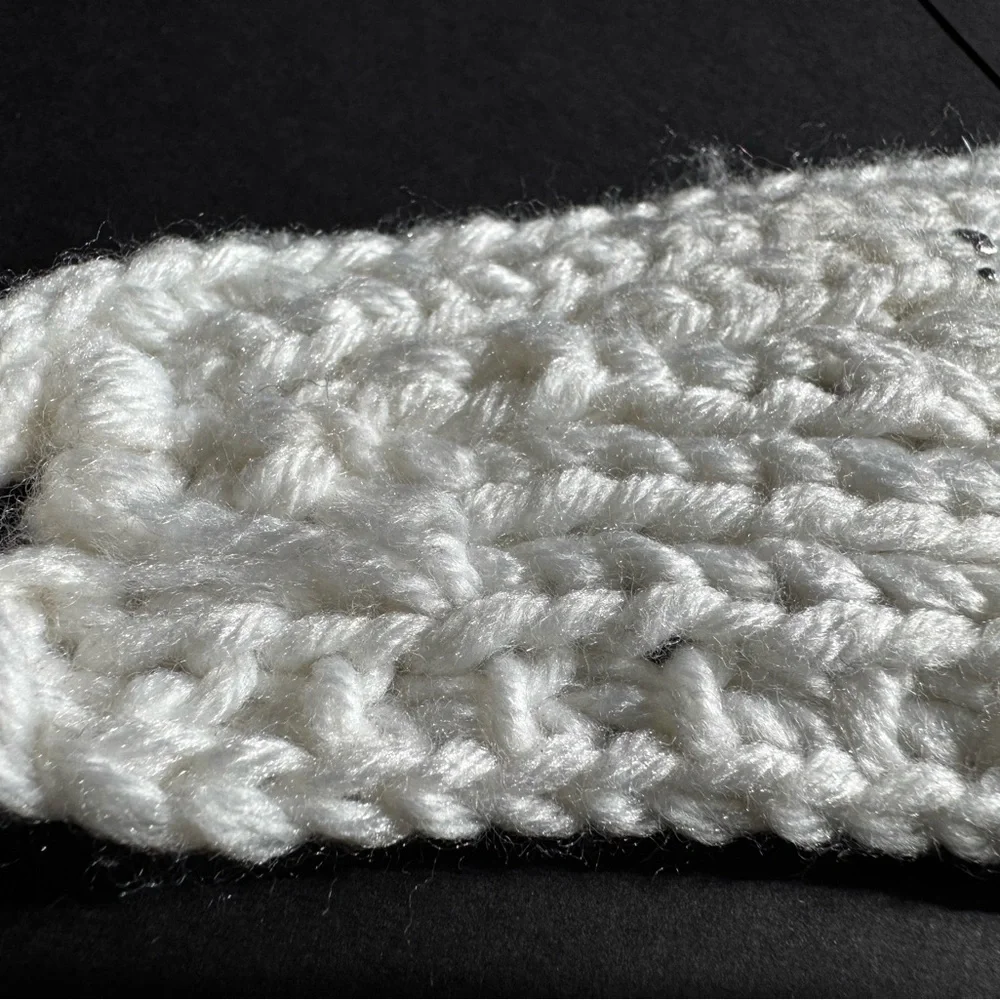 Mixit White Knit Headband with Rhinestones